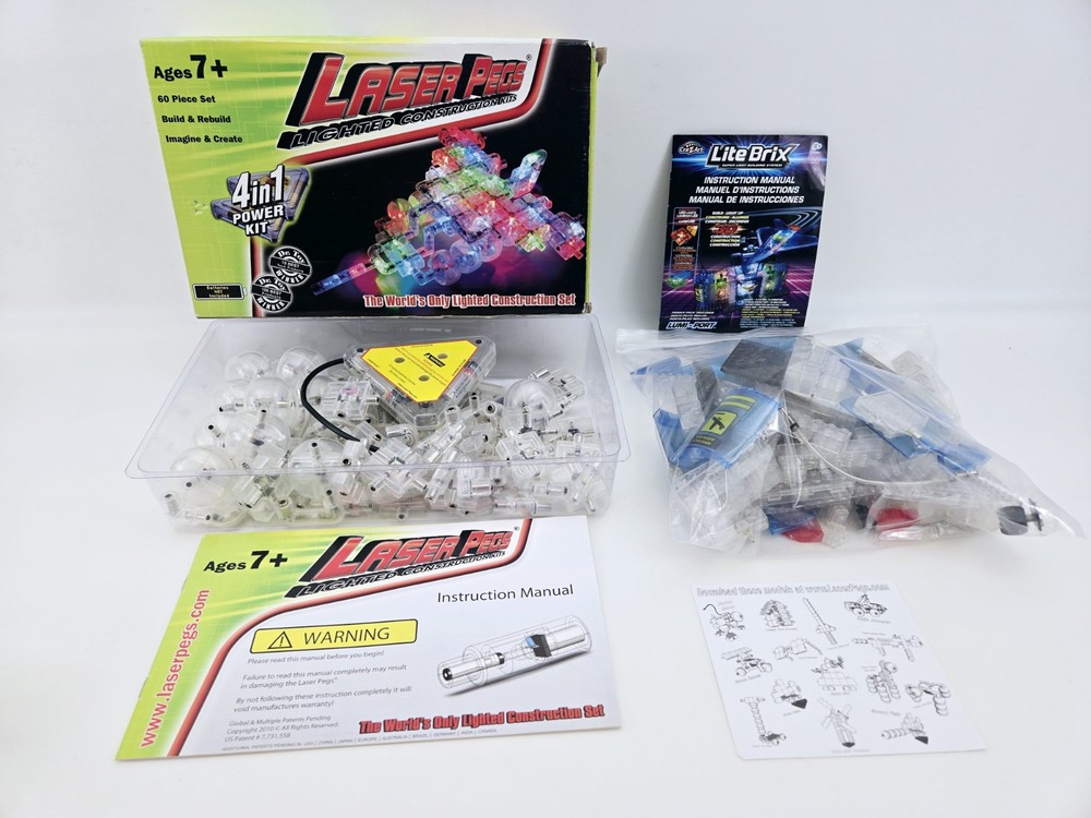 Laser Pegs Lighted Construction Kits Boxed Set Plus Lite Brix Set