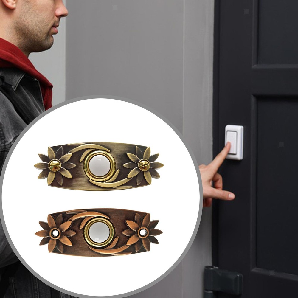 Doorbell Button with LED Lighting Nighttime Visibility Sleek Easy Installation