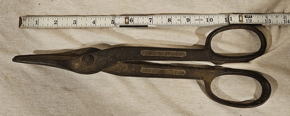 Vintage Drop Forged Solid Steel 13" Tin Snips