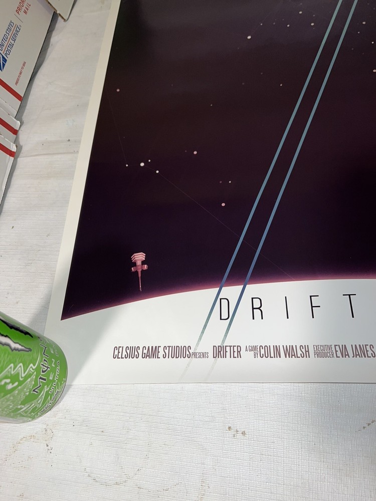 CELSIUS GAME STUDIOS DRIFTER POSTER A GAME BY COLIN WALSH WILL BE FOR PC MAC PS4
