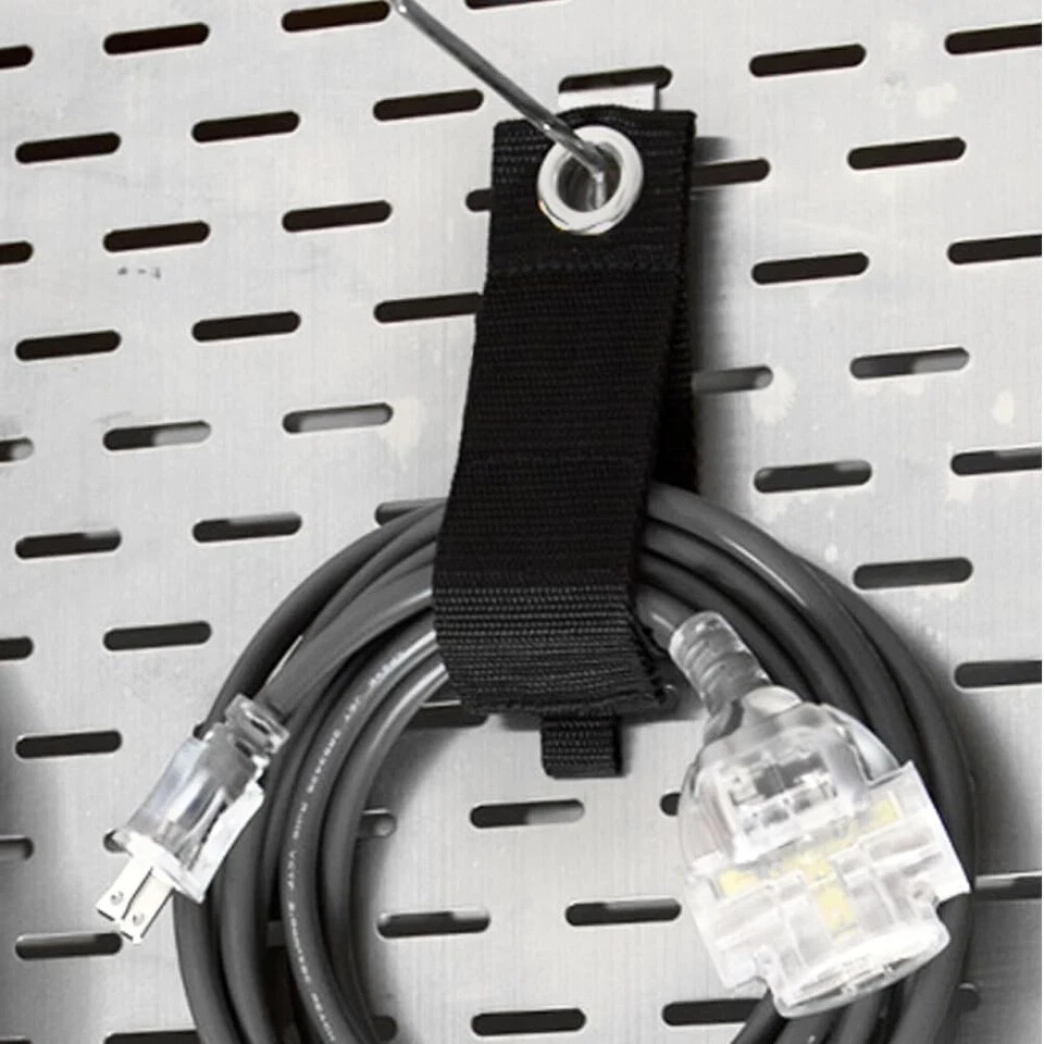 Heavy-Duty Storage Straps - 9 Pack Hook and Loop Hanging Extension Tool Cord...