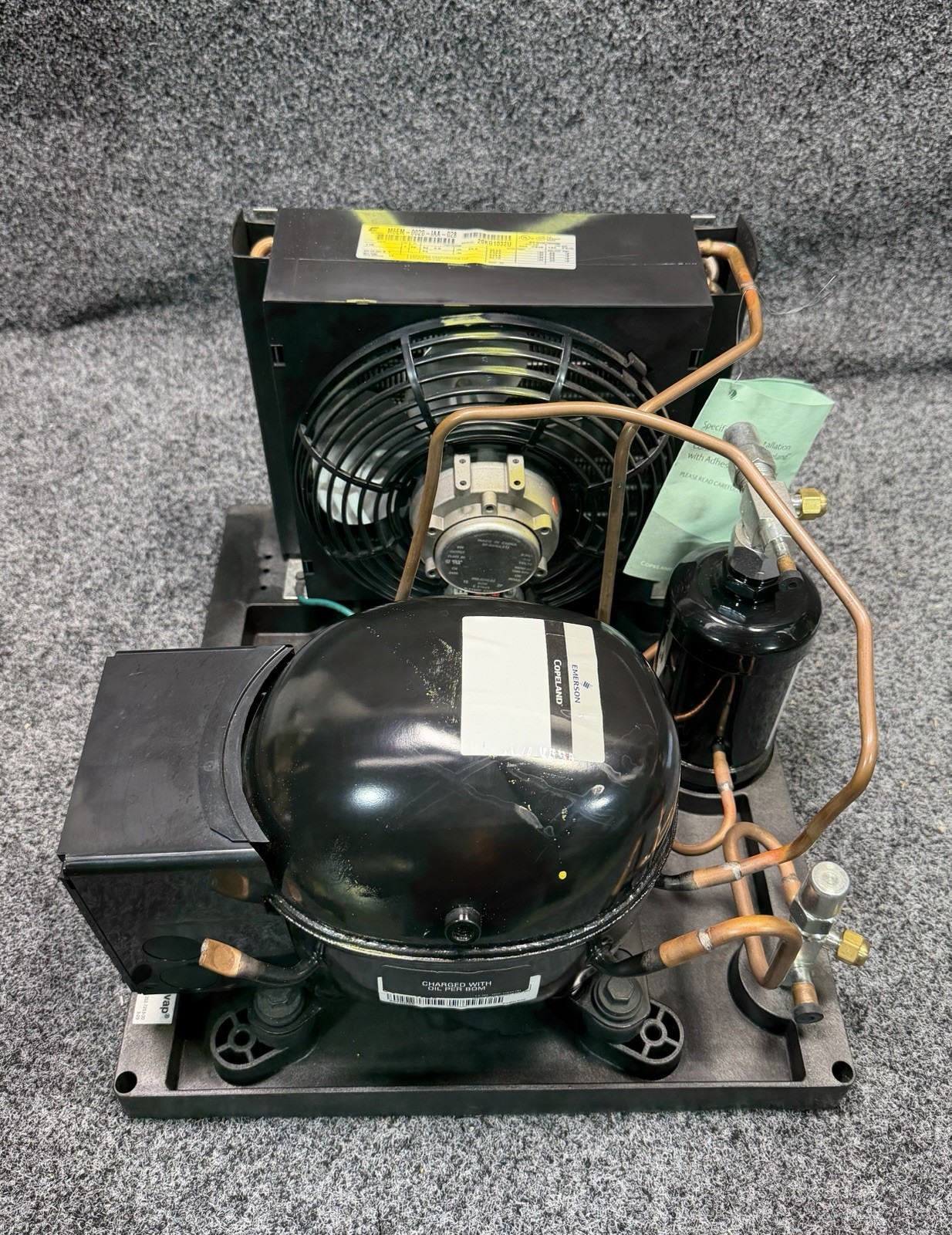 Copeland M6EM-0020-IAA-028 Condensing Unit R404A, 1/6 HP, 115V, ASE12C4E-IAA-103