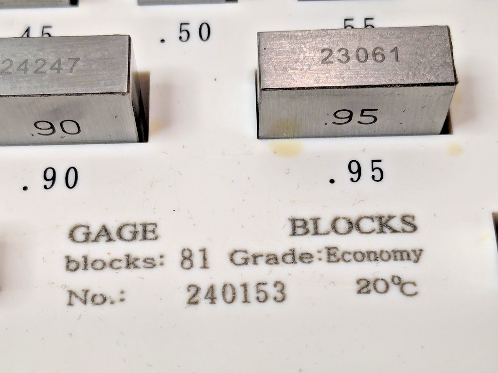 Starrett 81 Piece Gage Block Set Steel 0.05" to 4'' Range Economy Grade RS 81.B