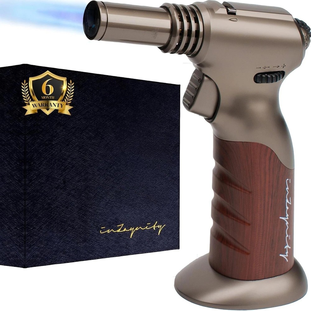 Dual Flame Butane Torch - Refillable Handheld