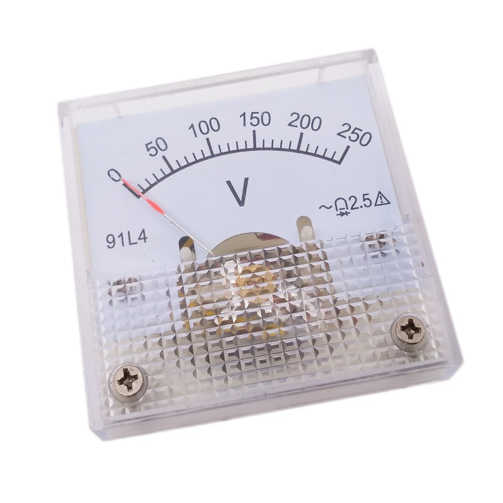 AC 0~250V Square Analog Volt Pointer Needle Panel Meter Voltmeter 91L4