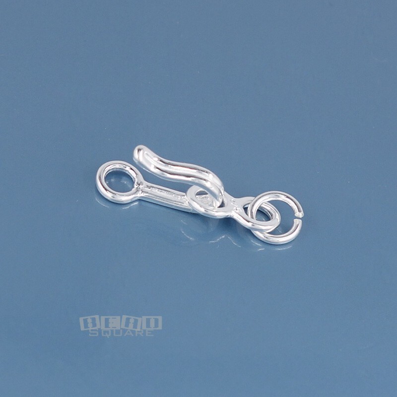 1 Set Solid Sterling Silver Hook Clasp w/ Eye Connector & Open Jump Ring #33231
