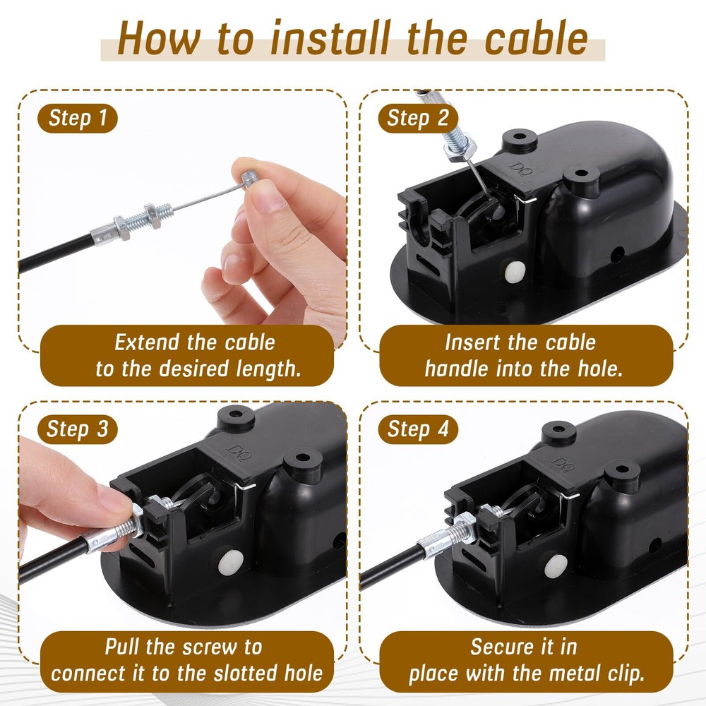 2 Set Recliner Handle Parts with Pull Cable Durable Recliner Release Pull Han...
