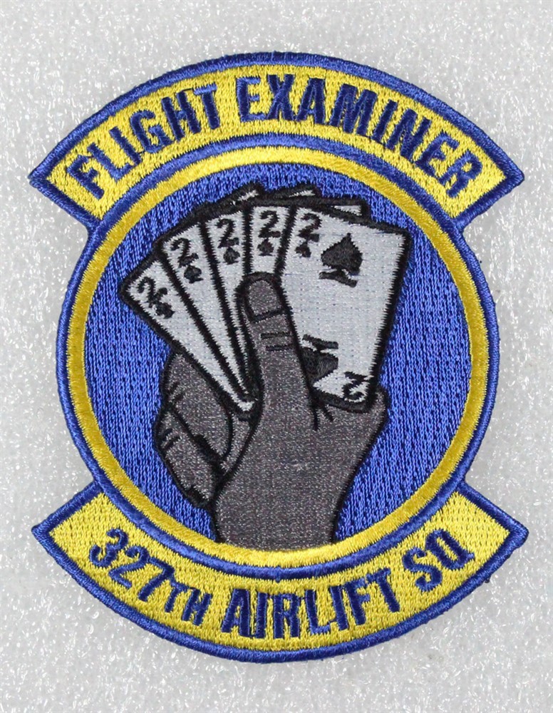 USAF Air Force Patch: 327th Airlift Squadron Flight Examiner