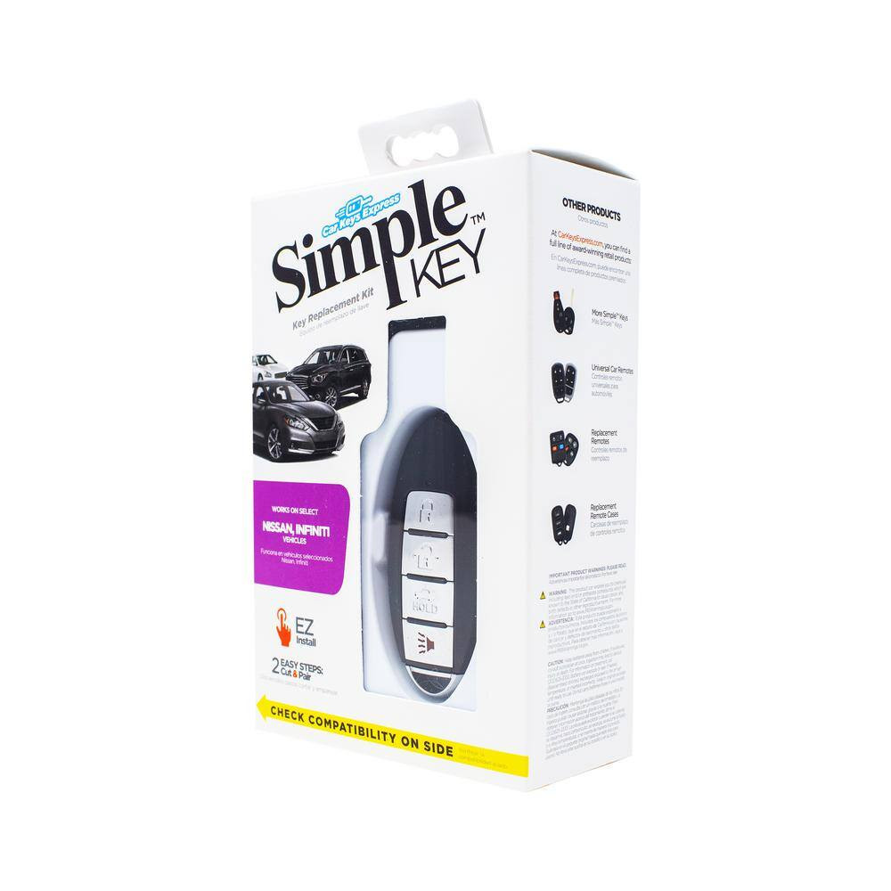 Nissan 4-Button Smart Key Remote Replacement - Easy DIY Kit with Trunk Release a