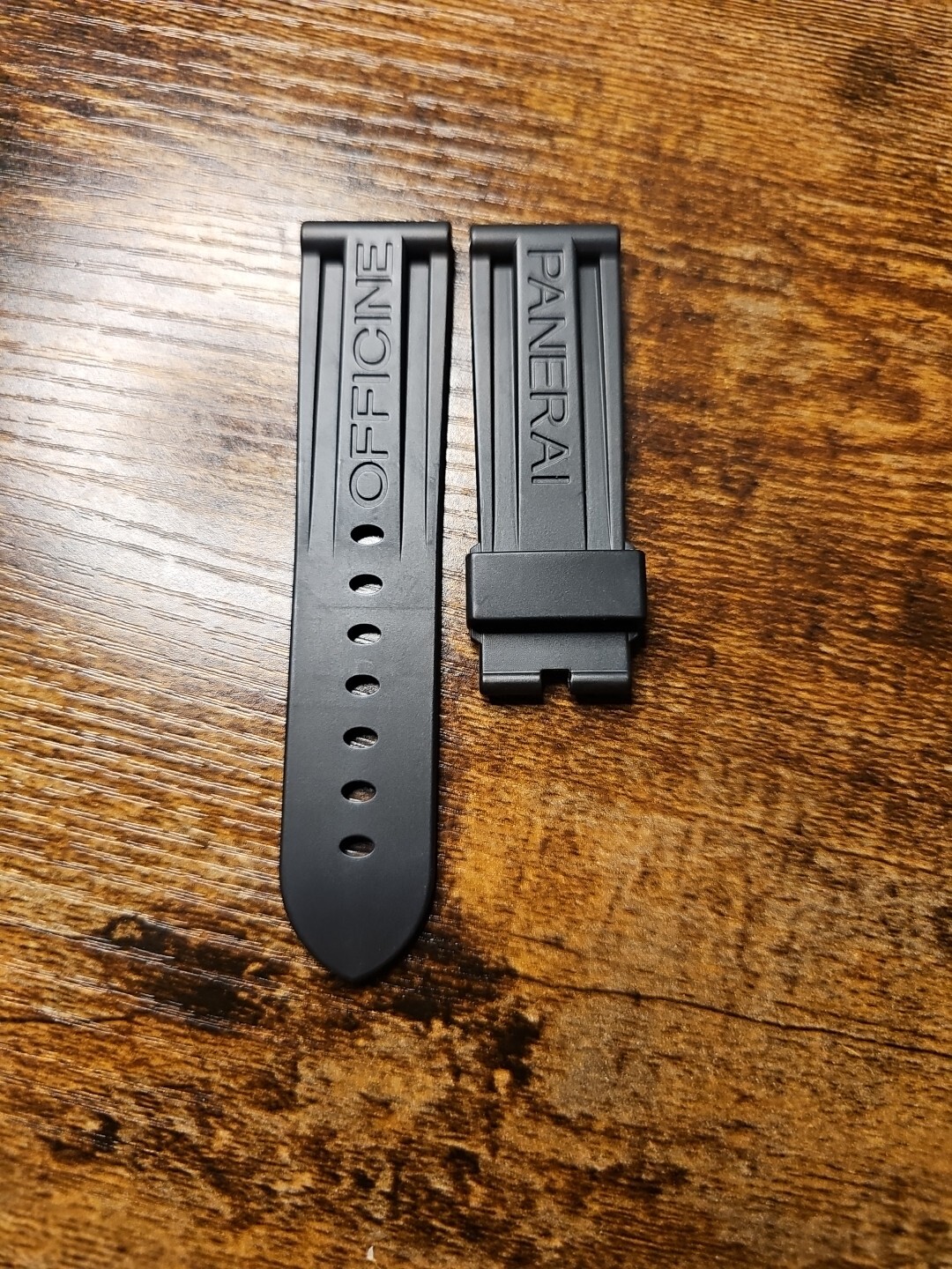 Panerai Watch 24/22mm Black OEM Caoutchouc Rubber Dive Strap MX0011QQ