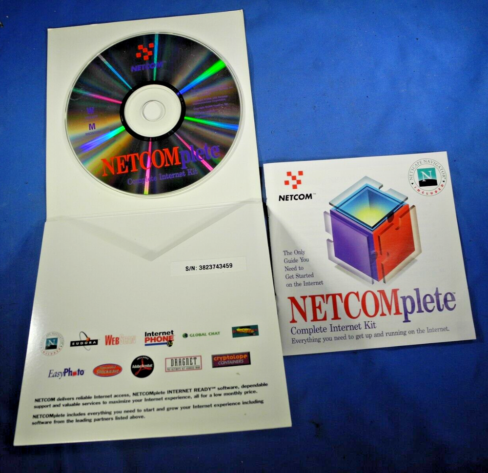 NetComplete Complete Internet Kit 1996 Windows & Macintosh CD with instructions