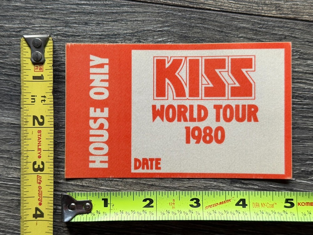 KISS Pass Unmasked Concert Tour Germany 1980 House Orange Vintage Kiss Aucoin