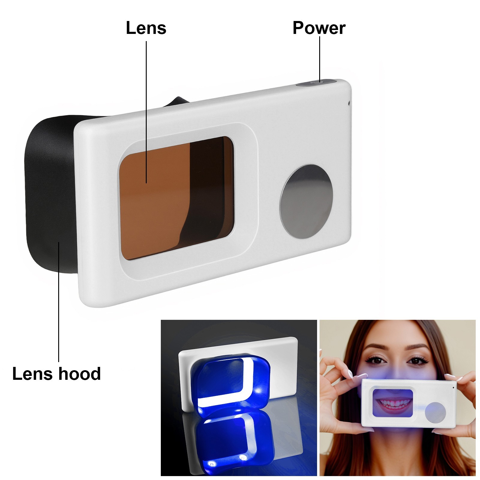 Electric Dental Plaque Indicator Detector Display Device Oral Hygiene Care White