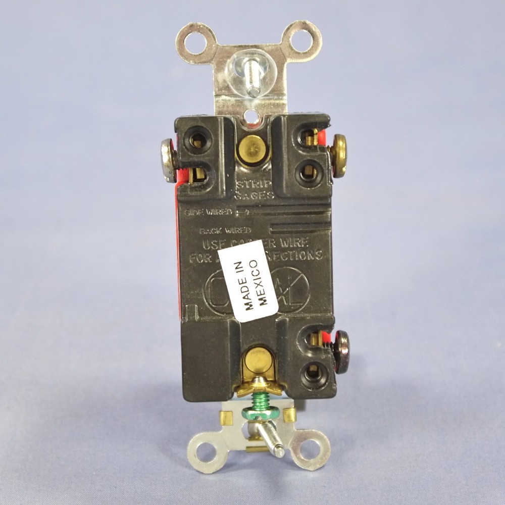 Cooper AH1221PL Red Pilot Light Single Pole Toggle Wall Switch 20A Industrial