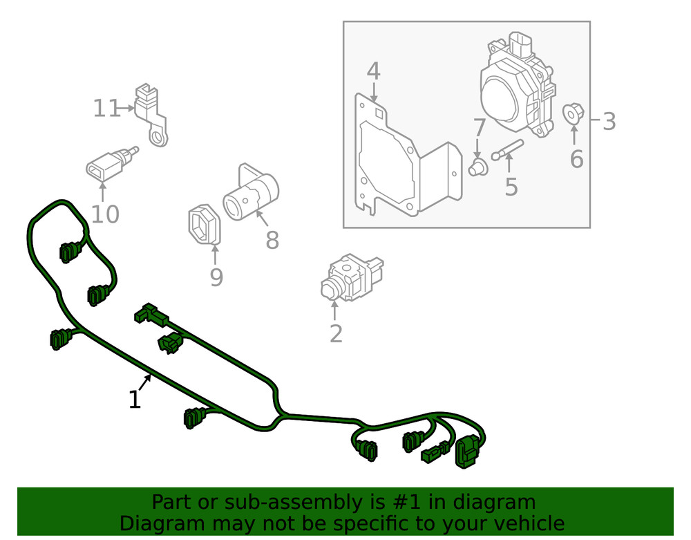 Genuine Audi Wire Harness 80A-971-095-AM