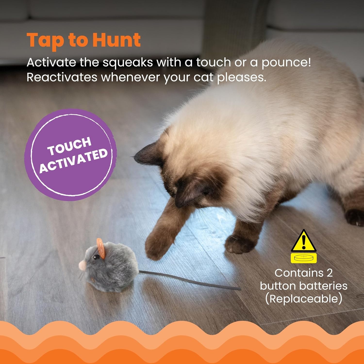 Squeak Squeak Mouse: Realistic Sound Cat Toy with Catnip Boost