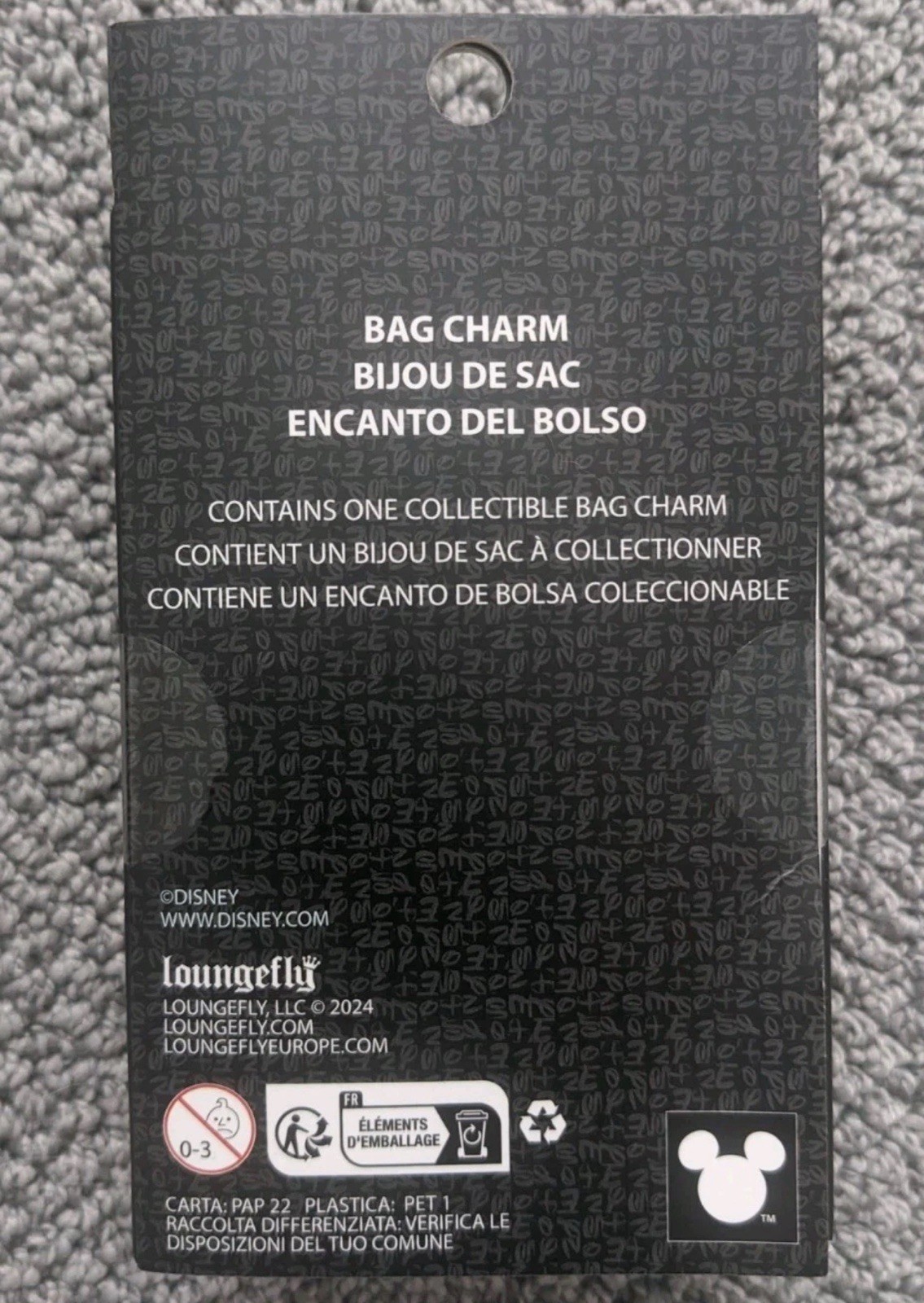 Loungefly Disney Stitch Popcorn Micro Mini Backpack Bag Clip