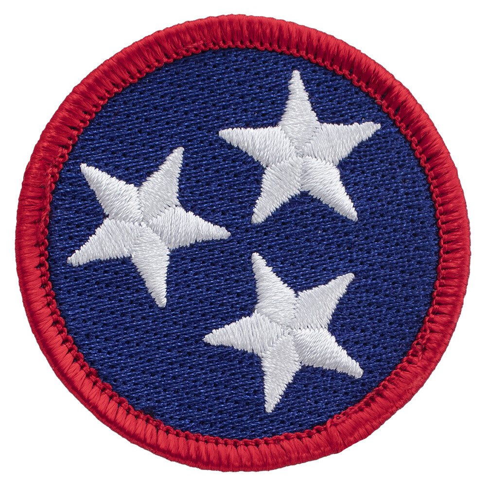 Tennessee Tristar Full Color Patch - 2" Round Embroidered Patch