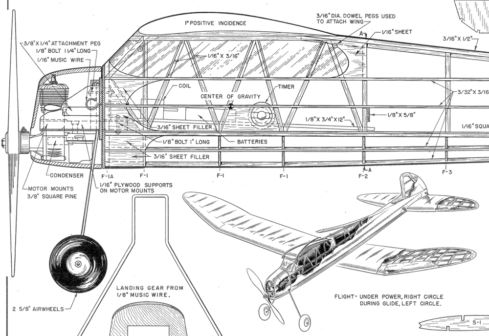CONNECTICUT YANKEE PLAN + CONSTRUCTION ARTICLE for 70" OT FF Model Airplane