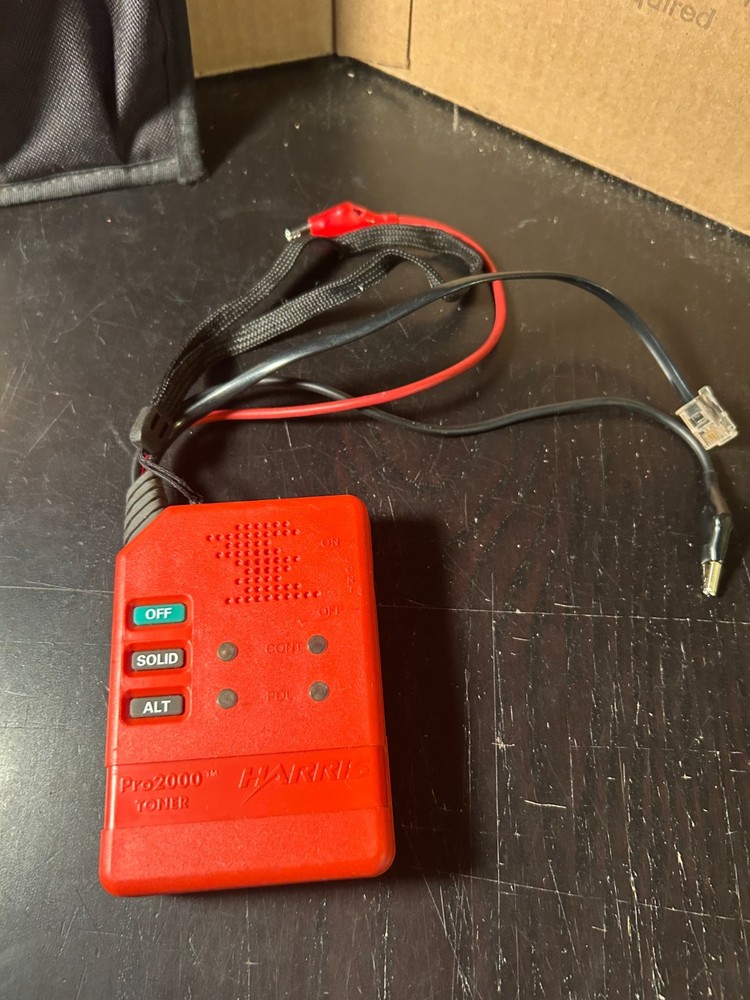 Harris Pro2000 Tone Generator & Probe Set with Case Cable Tracer Tester