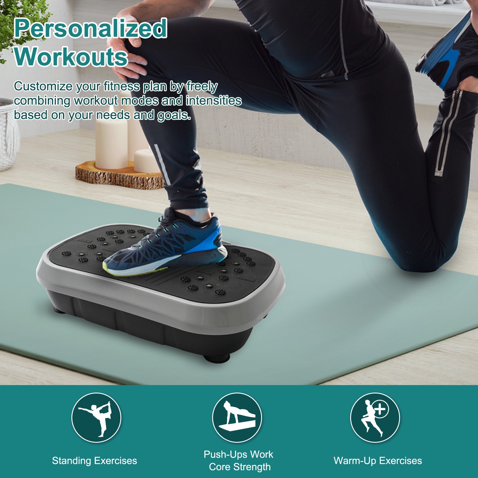 NEW Vibration Plate Exercise Machine Whole Body Workout Vibrate Platform Fitness
