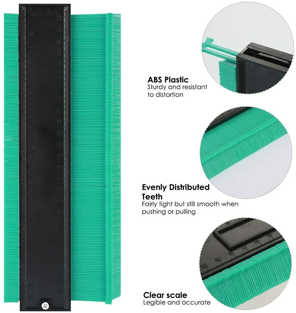 Contour Gauge 10" Plastic Profile Duplicator Precisely Irregular Shape BLUE