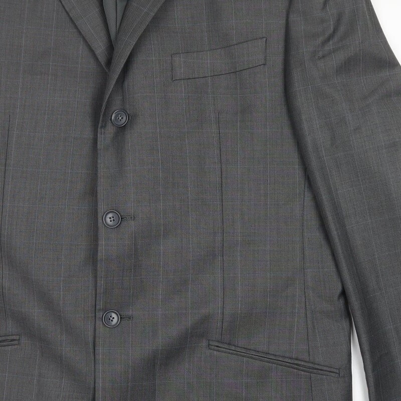 NEXT Mens Grey Plaid Wool Blend Blazer Size 44