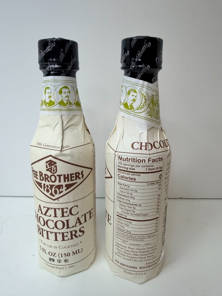 Fee Brothers Aztec Chocolate Cocktail Bitters 5 oz Bottles (2 Pack)
