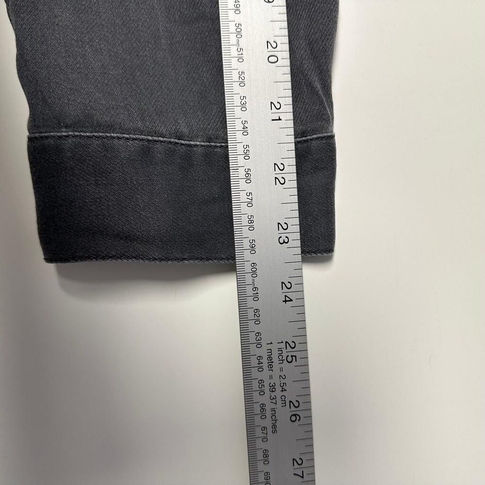 EXPRESS Dark Gray Black Washed Denim Jacket, Size M/L