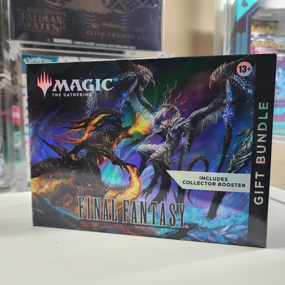 MTG Final Fantasy Gift Bundle - DICE Basic Lands & Poster Included - NO PACKS
