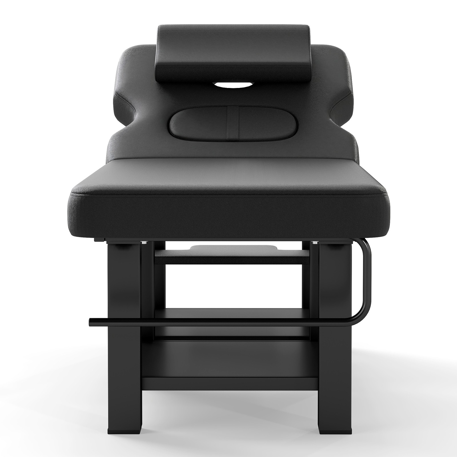 Black Massage Table Facial Bed Treatment Salon Spa Beauty w/Headrest, Open-Chest