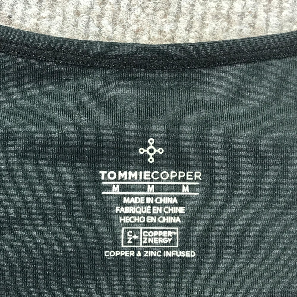 TommieCopper Back Support Tank Top Womens Medium Black Copper Znergy Compression