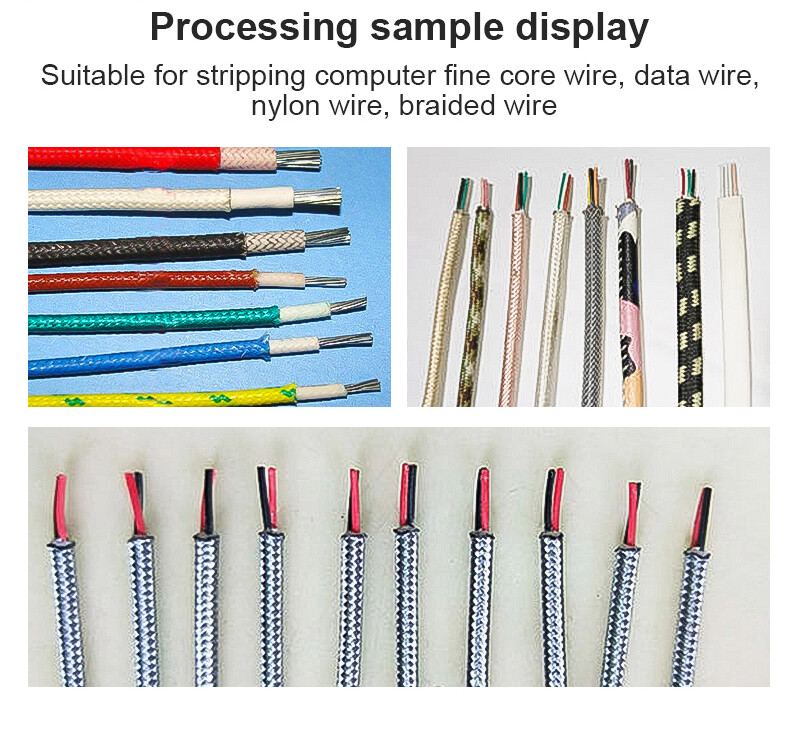 Vertical Pneumatic Heat Stripping Machine Nylon Data Cable Peeling Machin