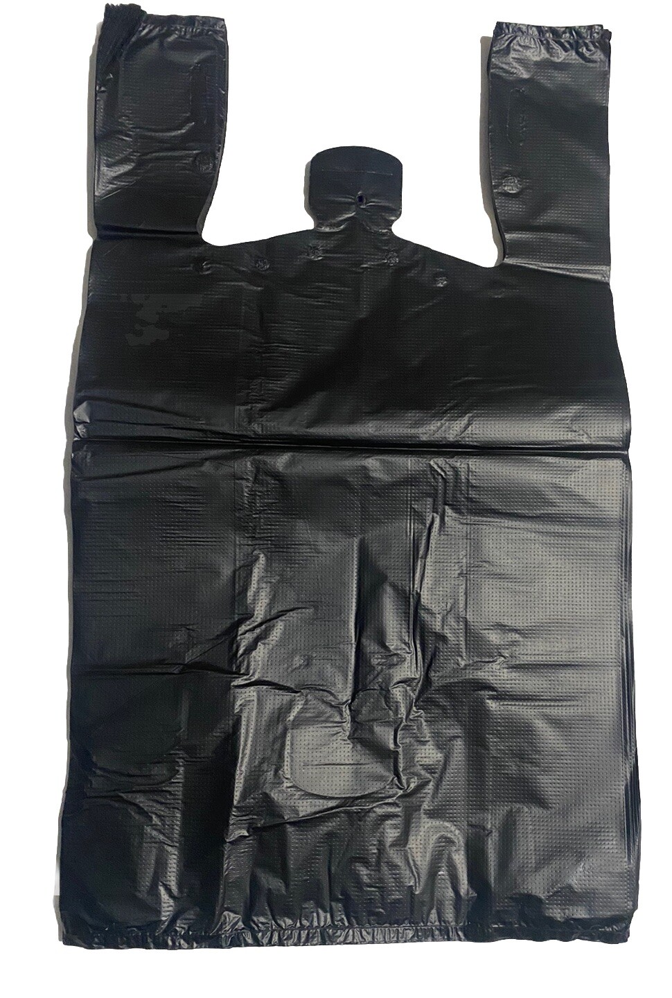 Bags 1/6 21 x 6.5 x 11.5 Extra Heavy Duty 1.18 Mil BLACK T-Shirt Plastic Bags