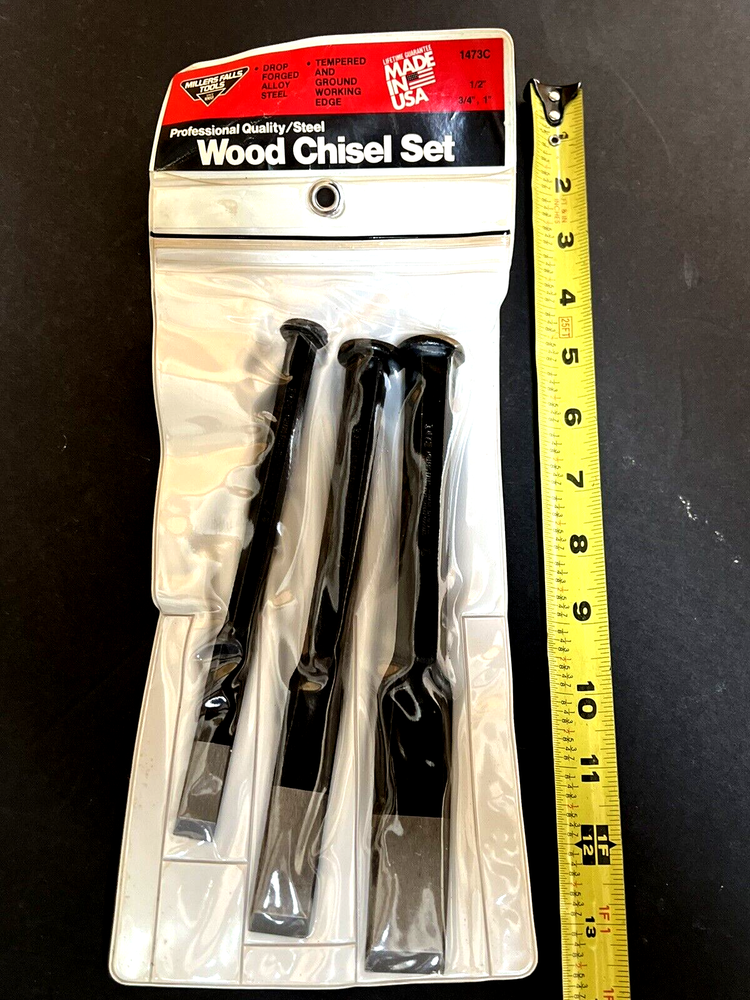 Millers Falls METAL CHISEL SET 1473C Wood Chisel Set NOS