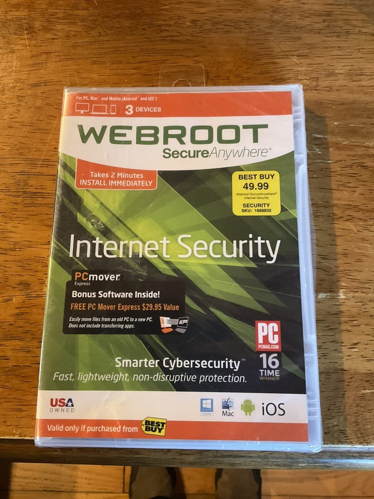 Webroot SecureAnywhere Internet Security - Full Version for Windows & Mac...