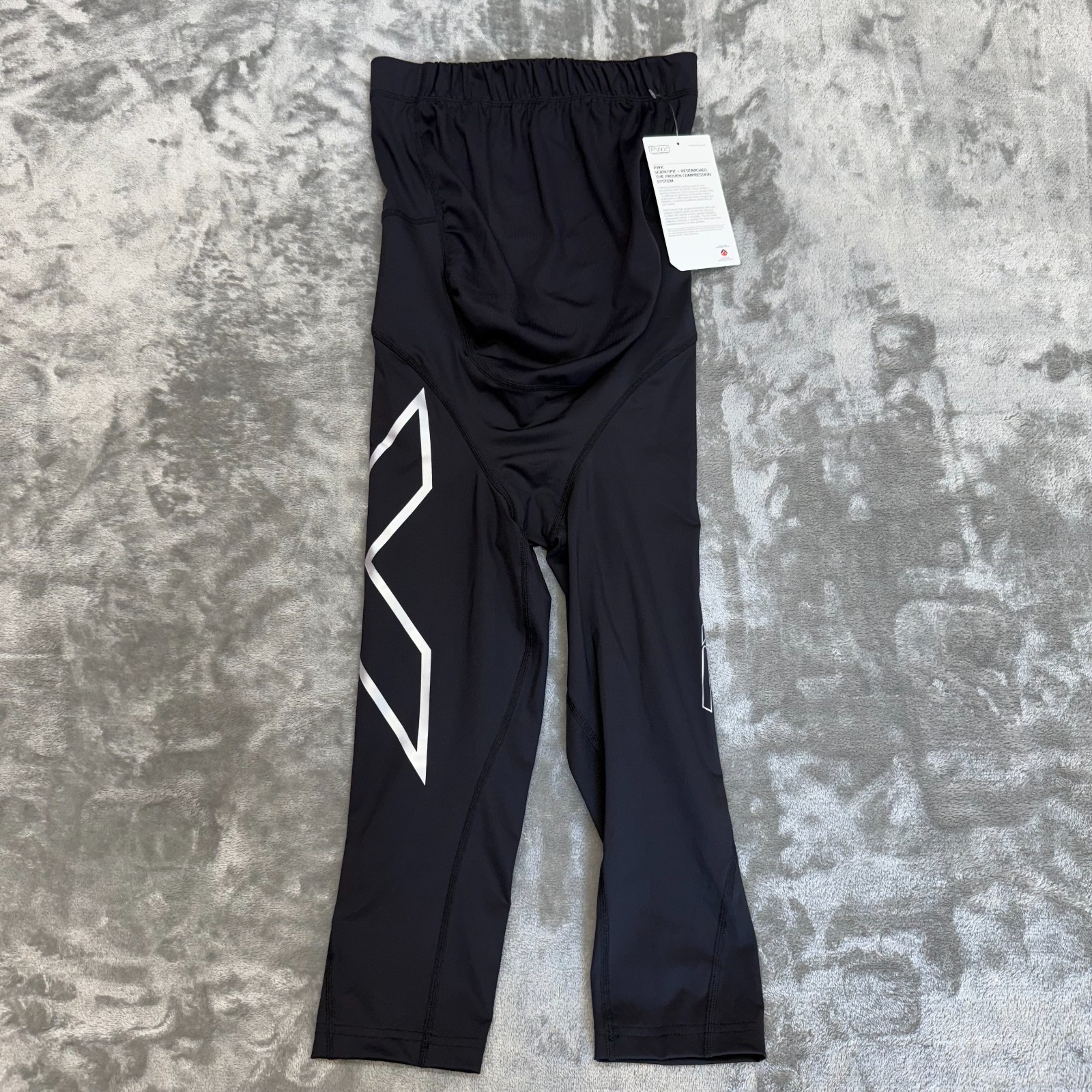2XU Pre-Natal Sport Compression 3/4 tights womens XS black/Silver WA3596B NWT