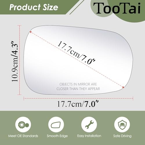 Passenger Side Replacement Mirror Glass - Compatible with Passenger Right Side