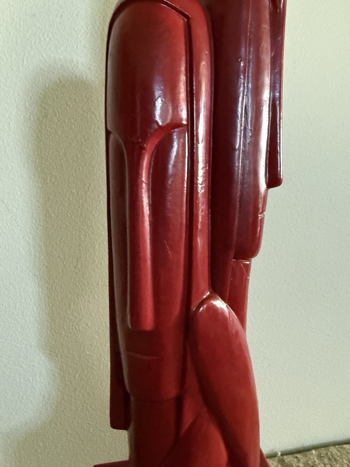 Rare Nikita Karpenko Museum Pieces Inc Abstract Red MCM Double Headed Sculpture