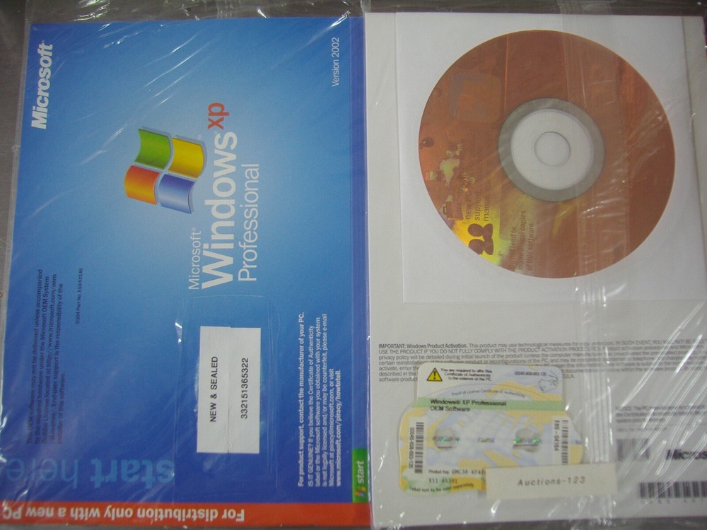 MICROSOFT WINDOWS XP PROFESSIONAL FULL OPERATING SYSTEM MS WIN PRO =NEW SEALED=