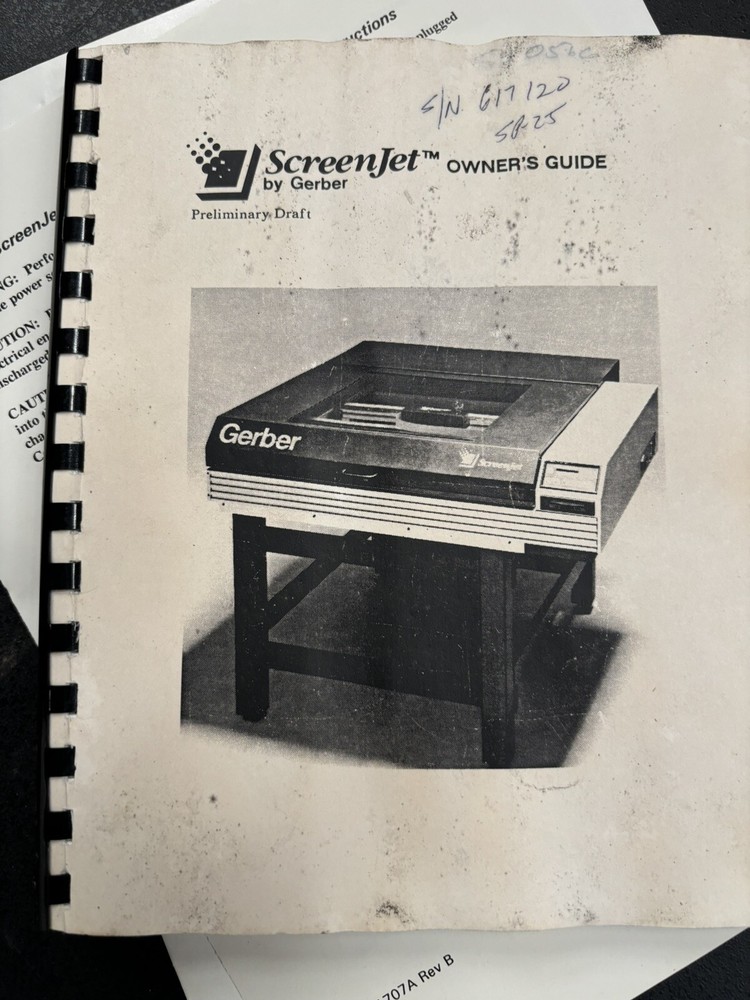 Screen Printing Gerber ScreenJet Image Maker Computer-to-Screen (CTS) Imaging