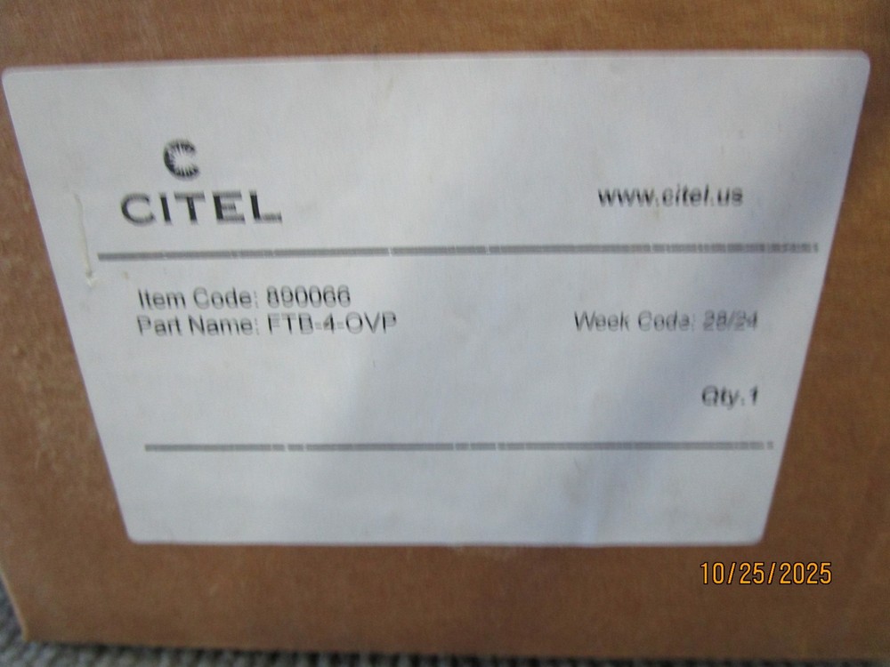 Citel FTB-4-OVP Module w Ground Buss Bar