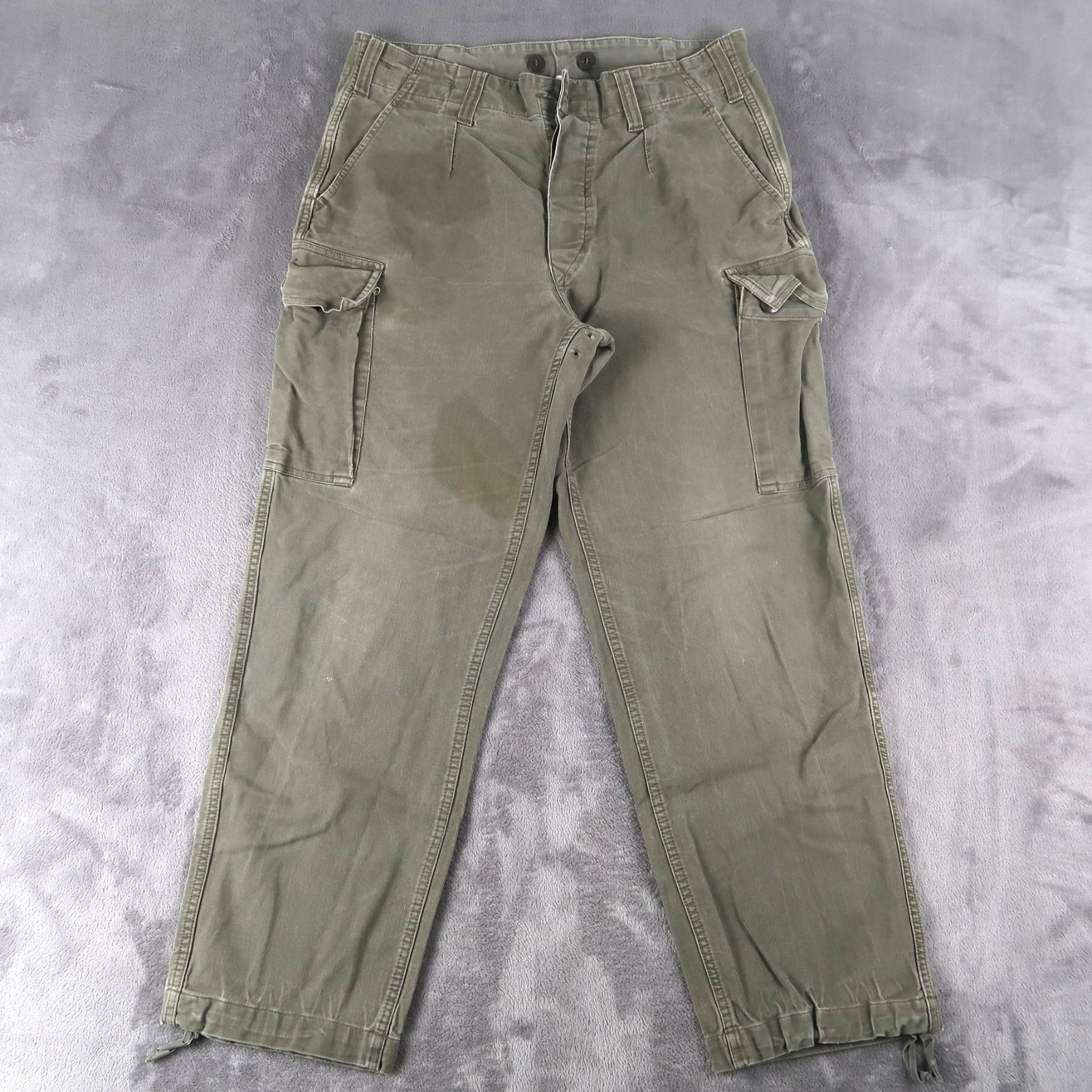 Vtg 90s Marquardt & Schulz German Military Green Combat Cargo Pants 32.5x27.5