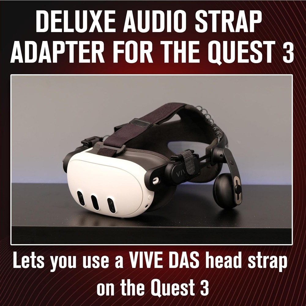 Quest 3 Headset Adapter - Securely Install Vive Deluxe Audio Strap Effortlessly