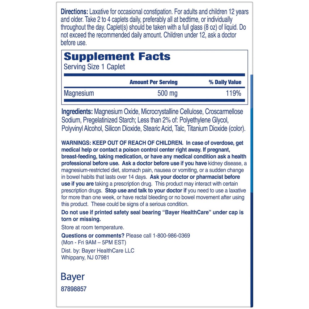 Phillips Laxative Caplets, With Naturally Sourced Magnesium Supplement for
