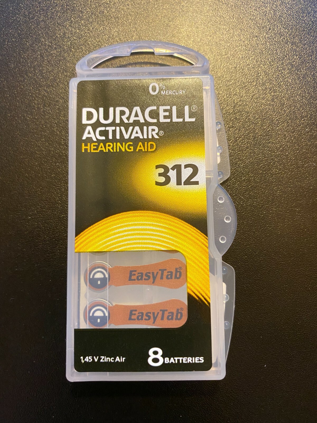 New Duracell Activair Hearing Aid Batteries: Size 312 (24 Batteries)-Exp 01 2028