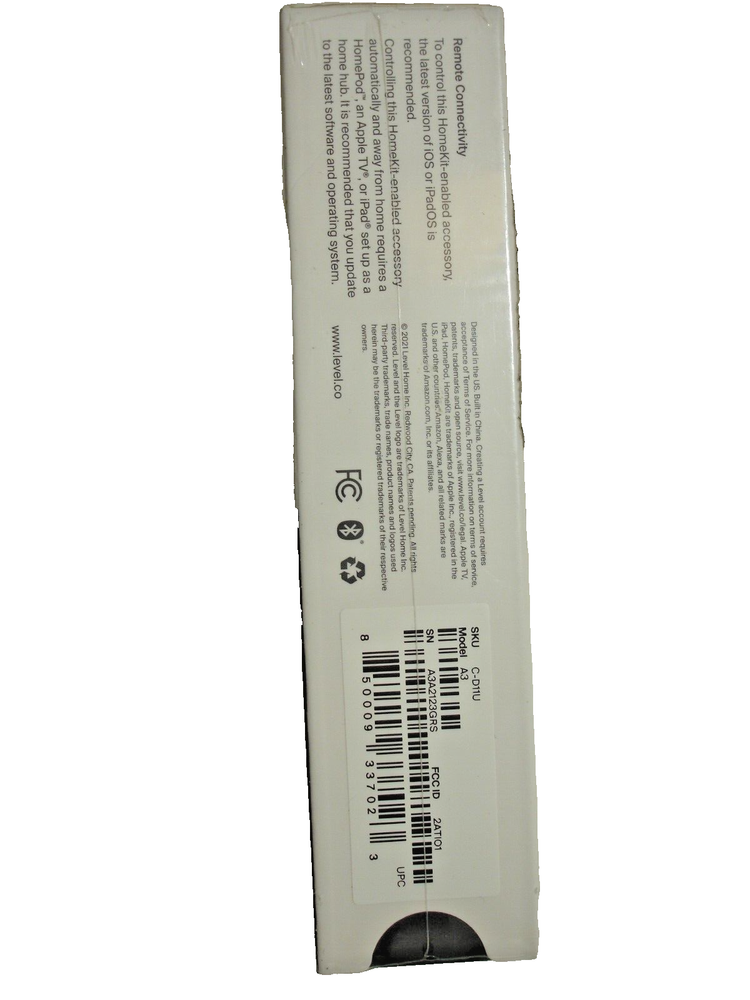 Level Bolt Smart Lock Bluetooth Deadbolt Keyless Entry Works with Ring & HomeKit