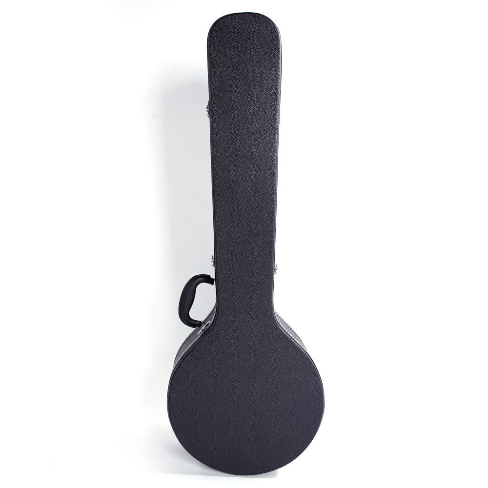 5-String 6-String Microgroove Pattern Leather Wood Banjos Case Black New