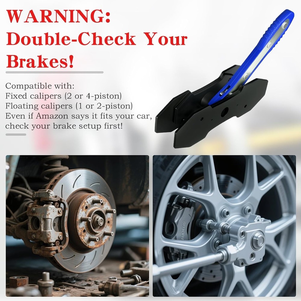 Brake Caliper Compression Tool,Caliper Piston Compressor Tool with 2 Brake Calip
