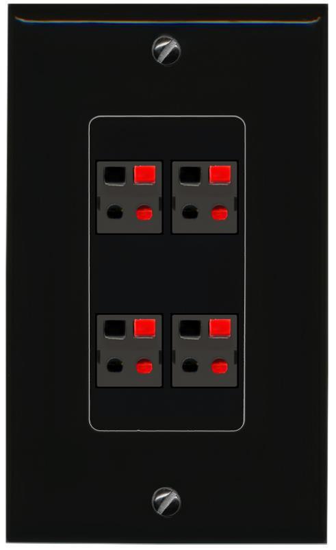 4 SPEAKER Wall Plate [Black]